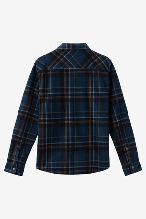 O'Neill Glacier Plaid Superfleece L/S Shirt-Midnight Navy