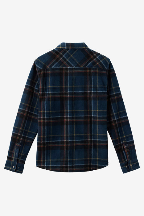 O'Neill Glacier Plaid Superfleece L/S Shirt-Midnight Navy