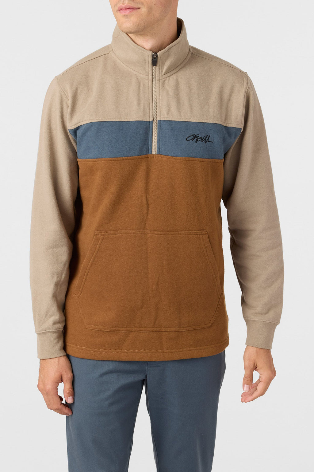 O'Neill Fifty Two 1/4 Zip Pullover Sweatshirt-Khaki