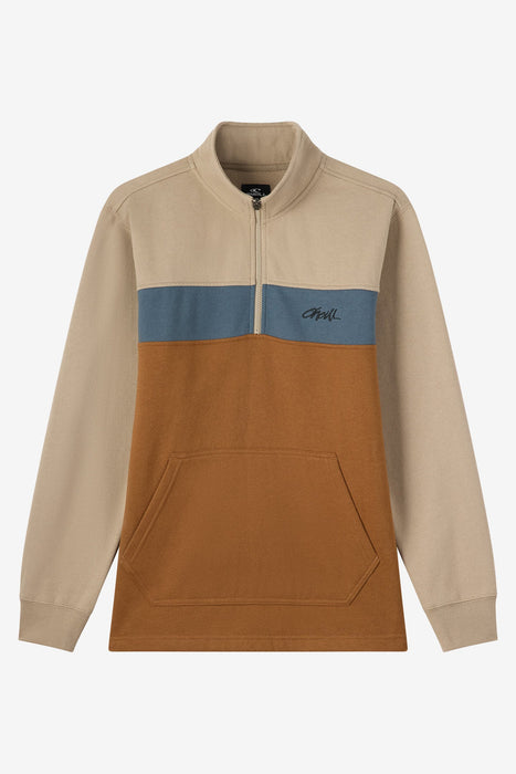 O'Neill Fifty Two 1/4 Zip Pullover Sweatshirt-Khaki