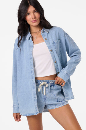O'Neill Sevie Shacket Denim L/S Shirt-Drifter