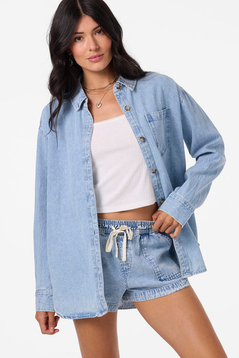 O'Neill Sevie Shacket Denim L/S Shirt-Drifter