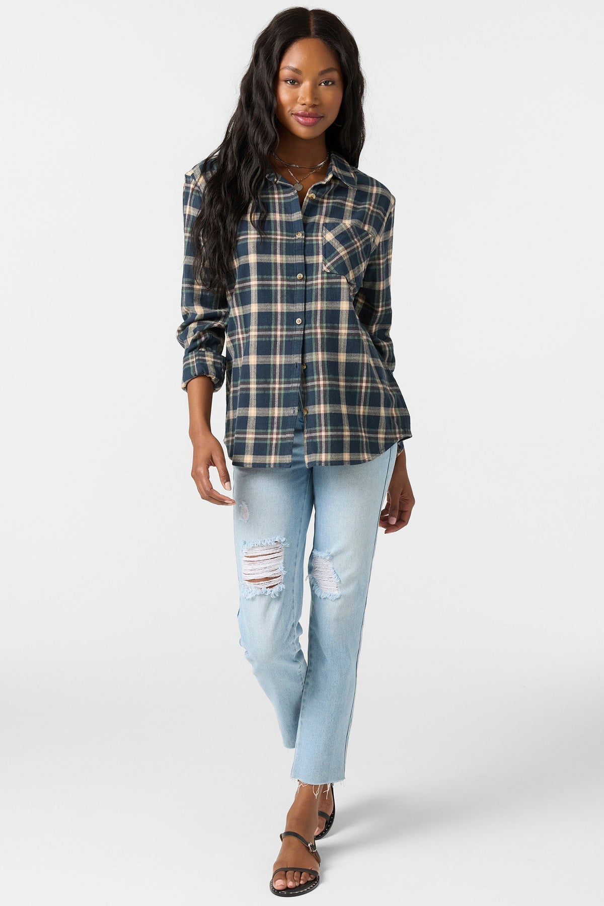 O'Neill Logan Flannel L/S Shirt-Slate