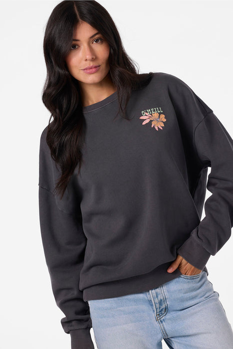O'Neill Solis Crew Sweatshirt-Washed Black