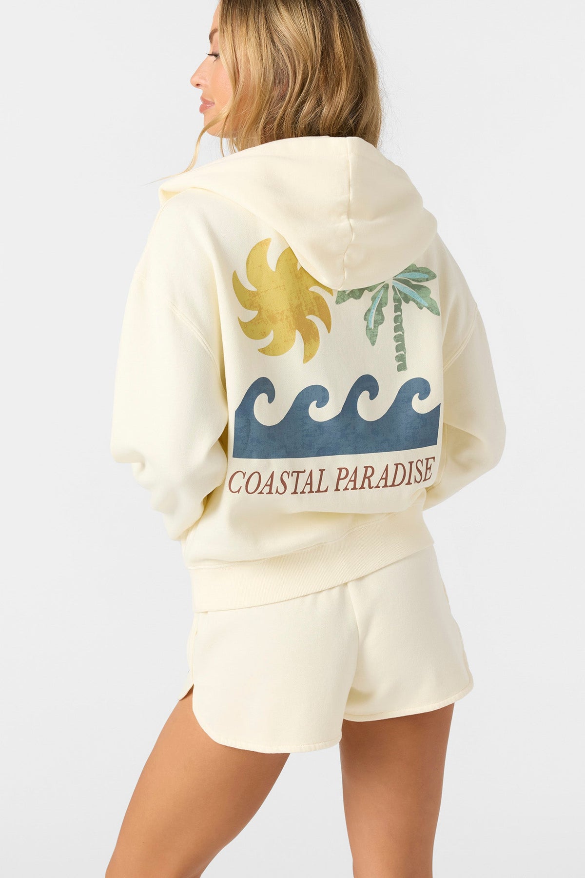 O'Neill Atwood Palma Zip Hooded Sweatshirt-Winter White