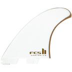 FCS II Album PG Twin + Trailer Fin Set-White/Gold-S-M