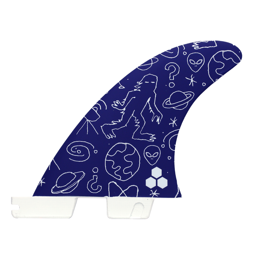 FCS II Channel Islands Solution PC Quad Rear Fin Set-Blue-Large