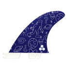 FCS II Channel Islands Solution PC Quad Rear Fin Set-Blue-Large