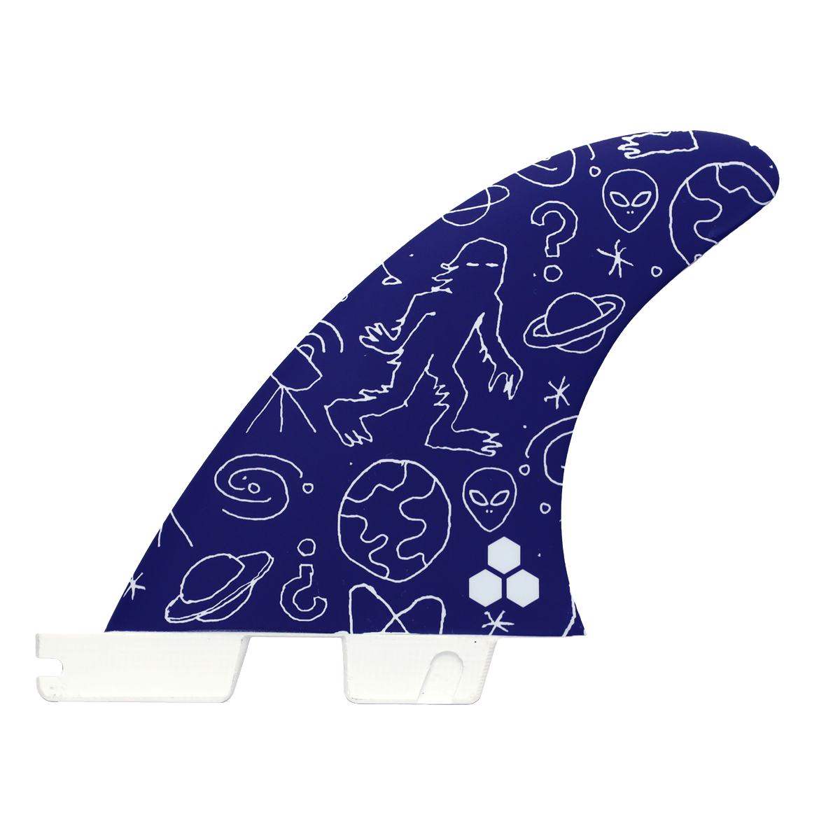 FCS II Channel Islands Solution PC Quad Rear Fin Set-Blue-Large