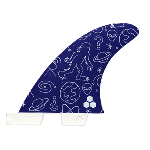 FCS II Channel Islands Solution PC Quad Rear Fin Set-Blue-Large