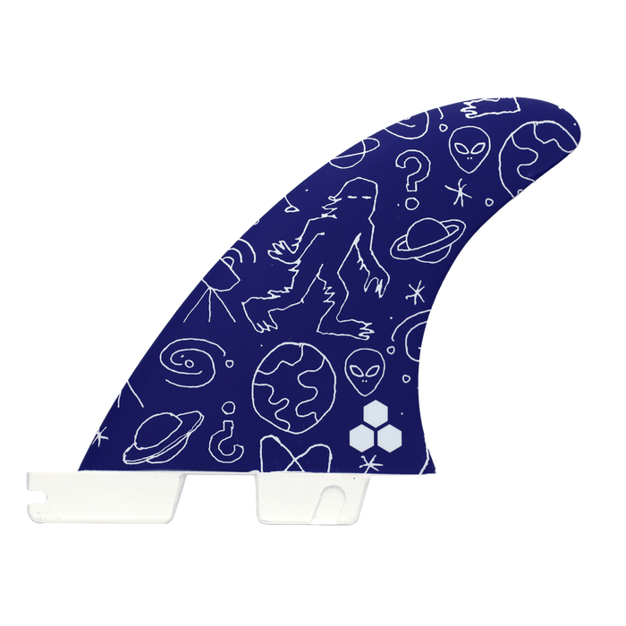 FCS II Channel Islands Solution PC Quad Rear Fin Set-Blue-Medium