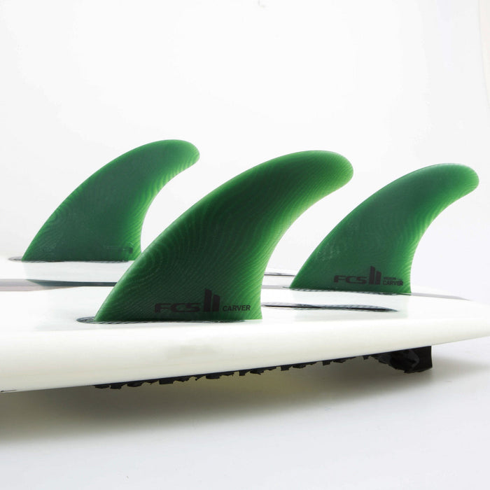 サーフィン FCS II Carver Neo Glass ECO LARGE Tri L FCS II Carver Neo Glass Tri Fin Set-Sage-Large — REAL