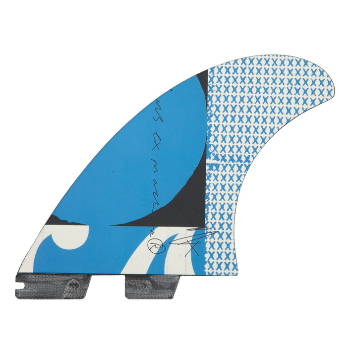 FCS II Deus PC Tri Fin Set-Black-Large — REAL Watersports