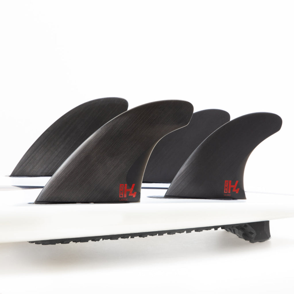 FCS II H4 Quad Rear Fin Set-Smoke-Medium