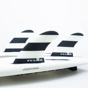 FCS II Jeremy Flores PC Tri Fin Set-Black/White-Large— Alternate View