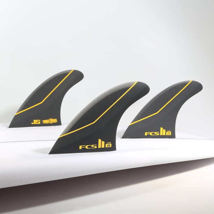 FCS II JS PC Tri Fin Set-Black-Large