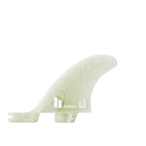 FCS II Power Twin+1 PG Clear Center Fin-SM/MD