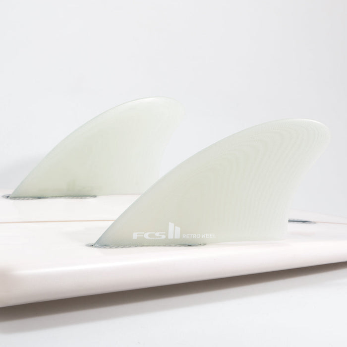 FCS II Retro Keel PG Twin Fin Set-White