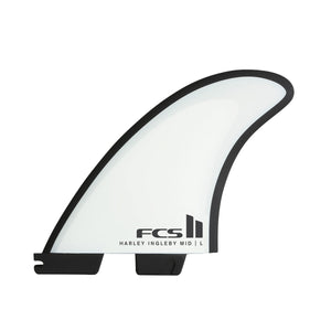 FCS II Harley Mid PC Tri Fin Set-White-Large