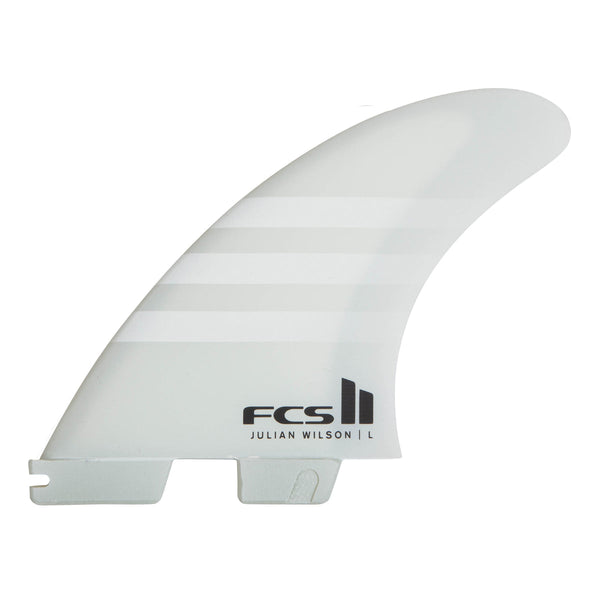 FCS II JW PC Tri Fin Set-White/White — REAL Watersports