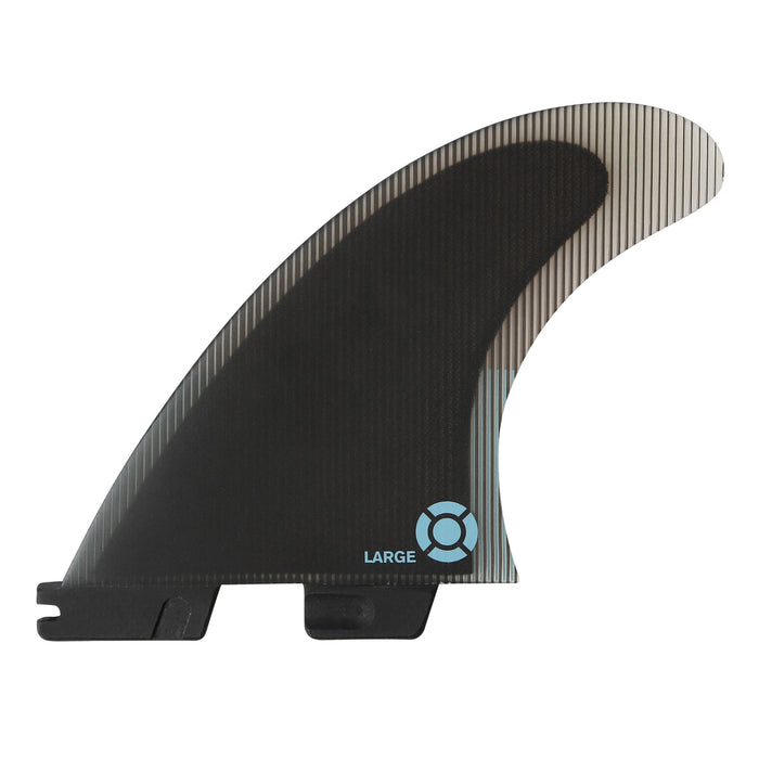 FCS II Performer PC Quad Fin Set Tranquil Blue Medium