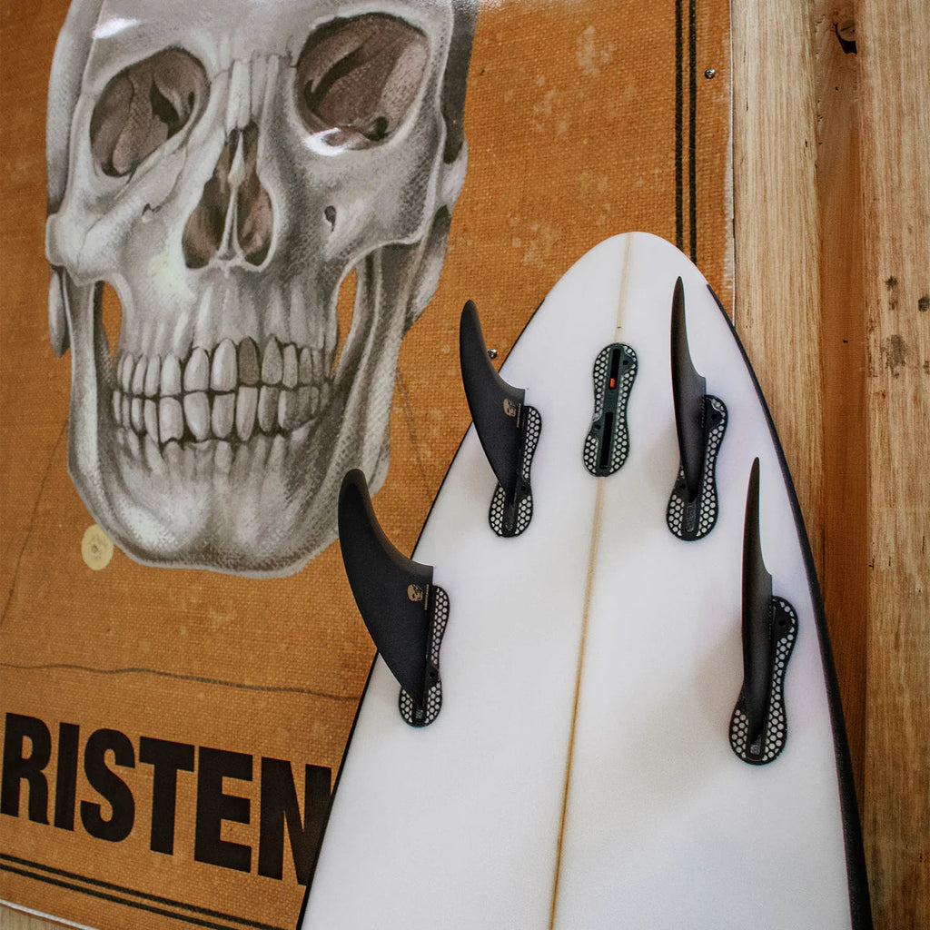 FCS II Christenson PG Tri/Quad Fin Set-Black-Medium
