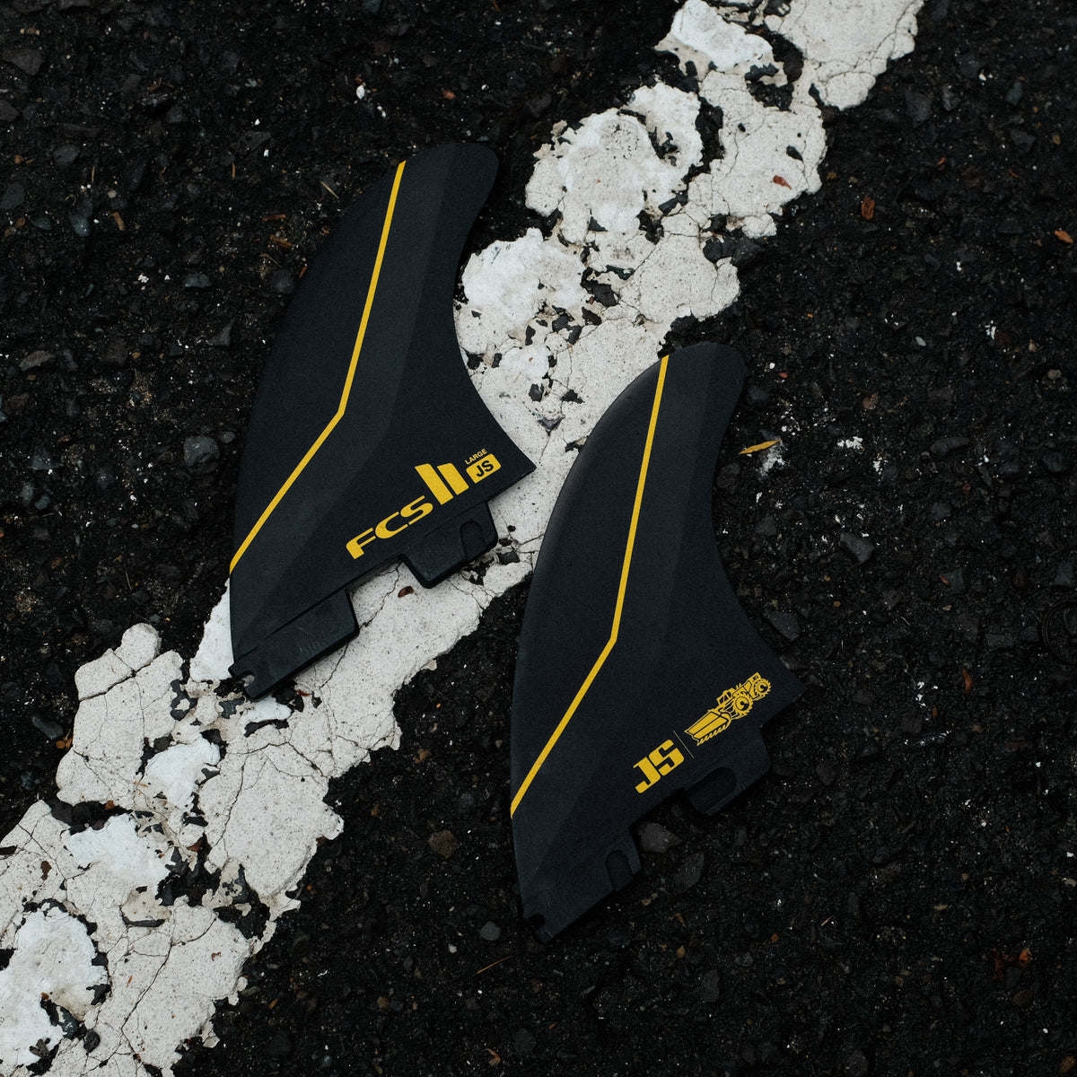 FCS II JS PC Tri Fin Set-Black-Medium
