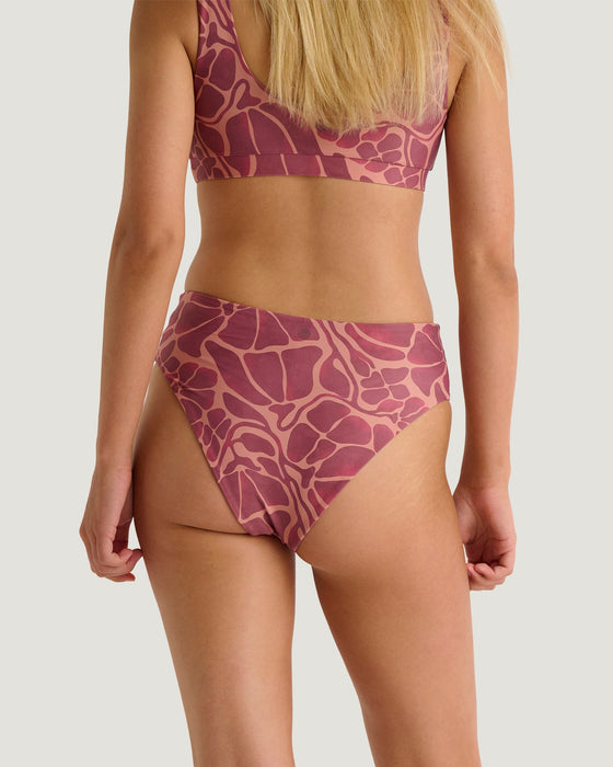 Free Fly Wavebound High Waisted Bottom-Cosmic Bloom Plum