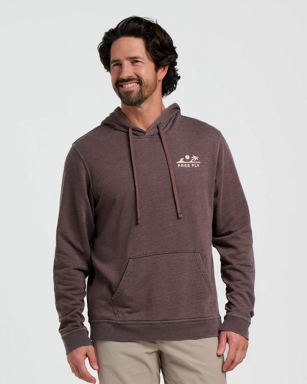 Free Fly Rising Tide Hooded Sweatshirt-Heather Chestnut
