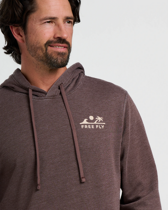 Free Fly Rising Tide Hooded Sweatshirt-Heather Chestnut