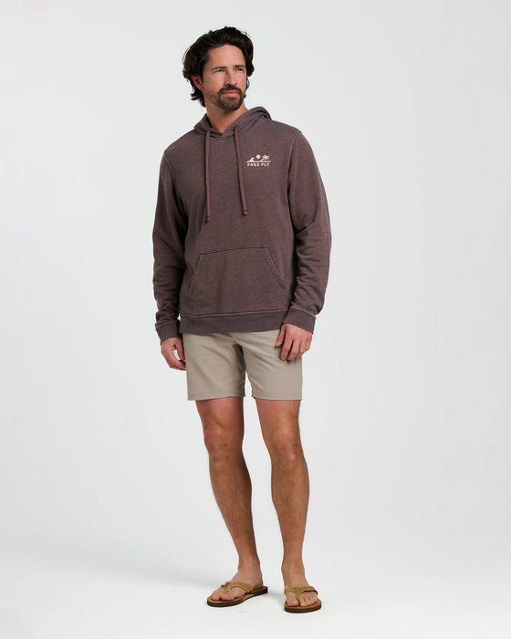 Free Fly Rising Tide Hooded Sweatshirt-Heather Chestnut