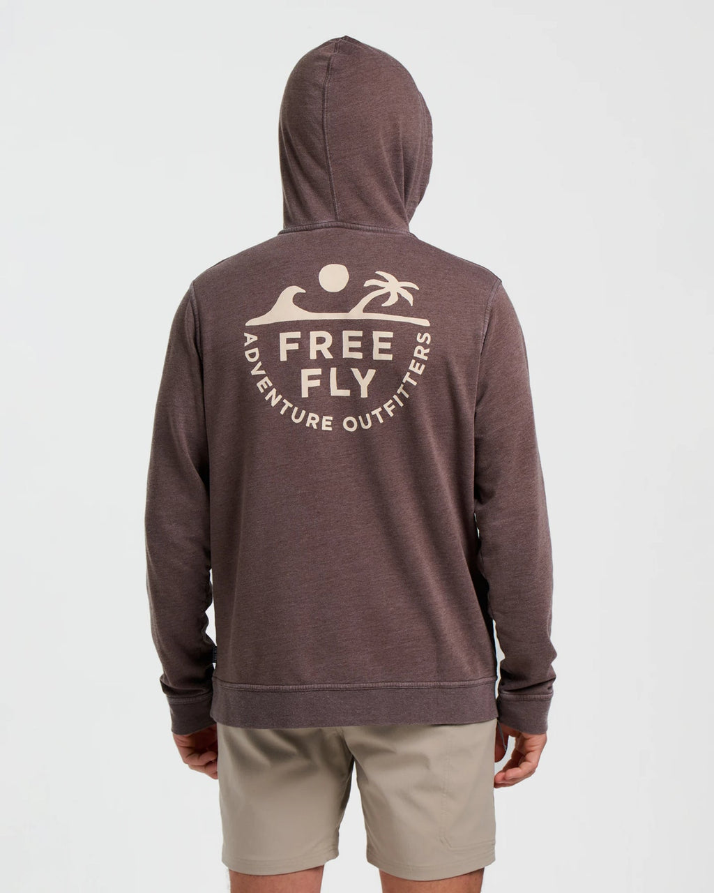 Free Fly Rising Tide Hooded Sweatshirt-Heather Chestnut