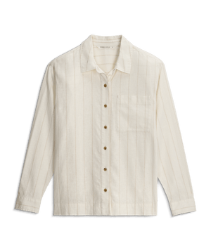 Free Fly Sullivan's L/S Shirt-Dash Vertical Stripe Sea Salt