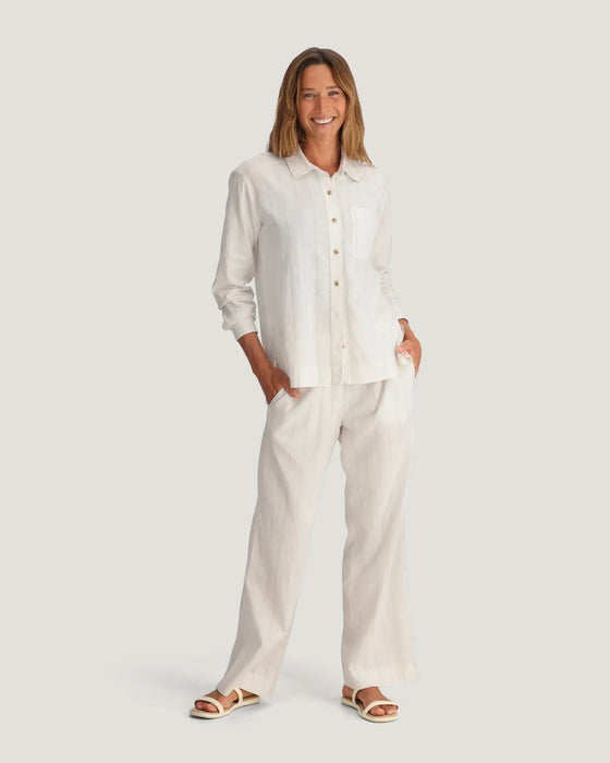 Free Fly Sullivan's Pants-Dash Vertical Stripe Sea Salt