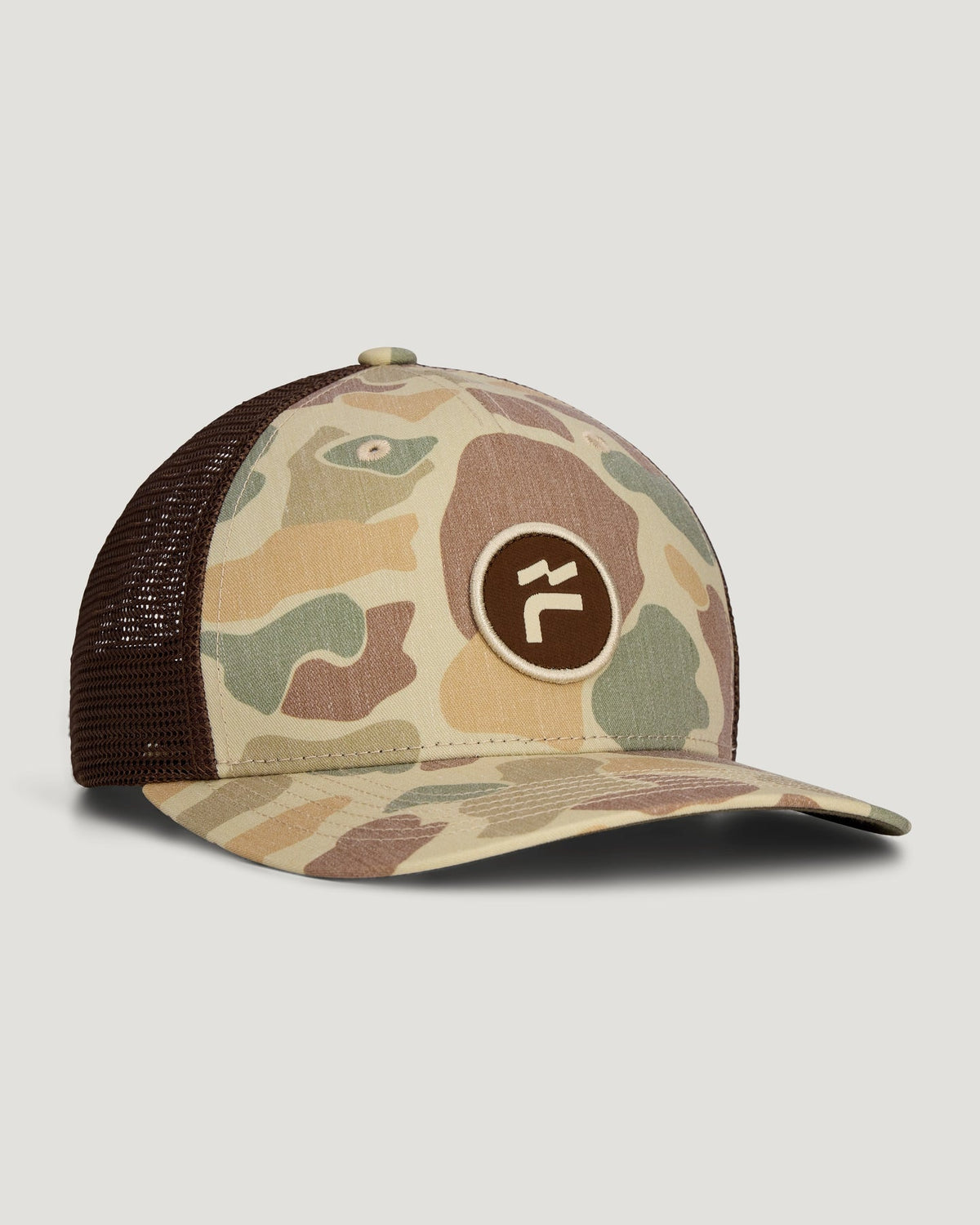 Free Fly Boys Brand Flag Camo Trucker  Hat-Vintage Camo