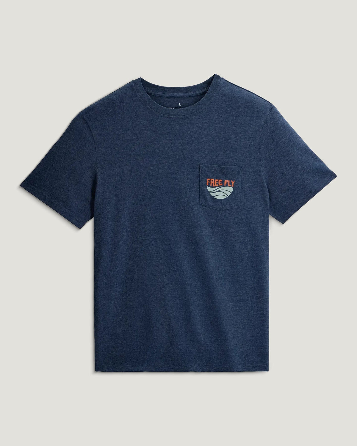 Free Fly Blue Edge Pocket Tee-True Navy
