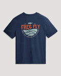 Free Fly Blue Edge Pocket Tee-True Navy