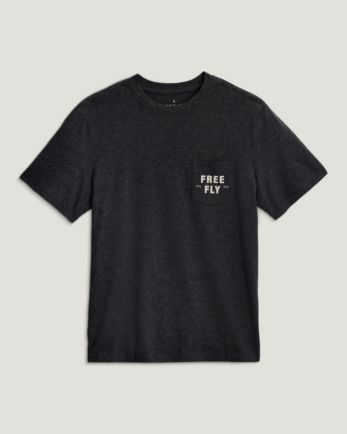 Free Fly Gear & Goods Pocket Tee-Heather Black