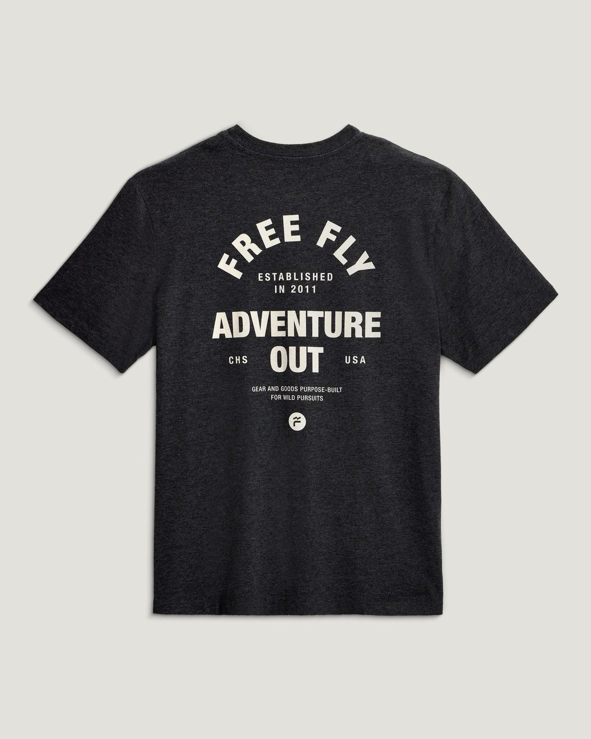 Free Fly Gear & Goods Pocket Tee-Heather Black