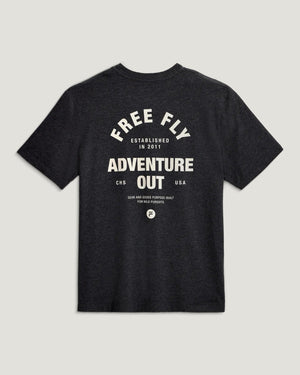Free Fly Gear & Goods Pocket Tee-Heather Black
