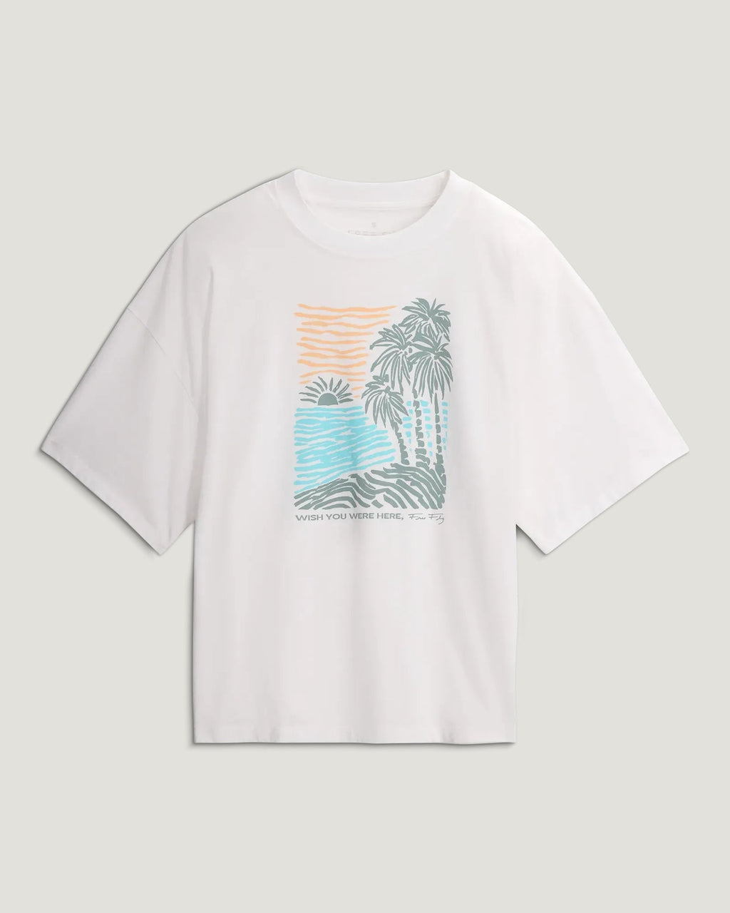 Free Fly Wish You Were Here Tee-Bright White