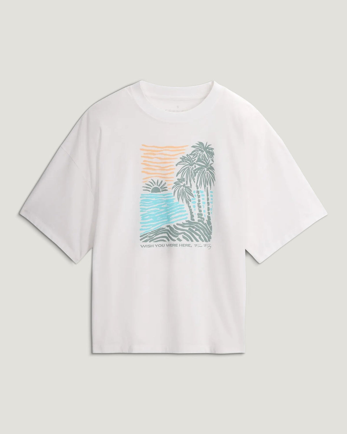 Free Fly Wish You Were Here Tee-Bright White