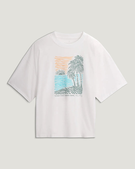 Free Fly Wish You Were Here Tee-Bright White