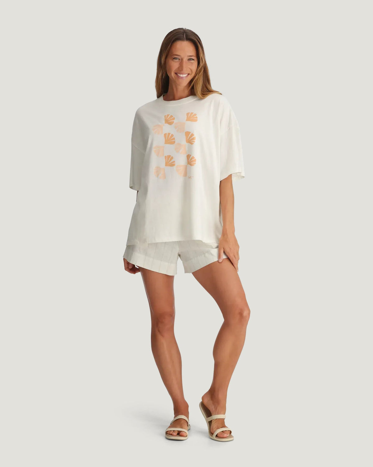 Free Fly Sea Scallop Tee-Heather Sea Salt