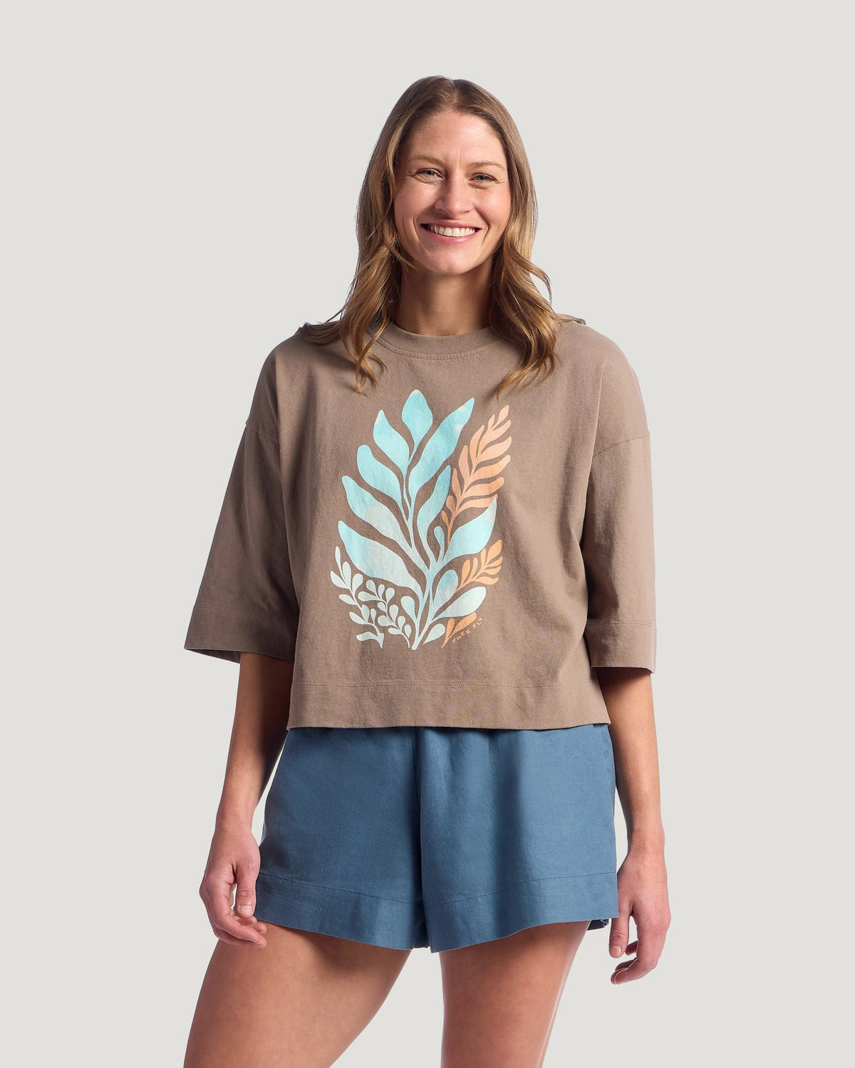 Free Fly Reef Garden Tee-Fossil