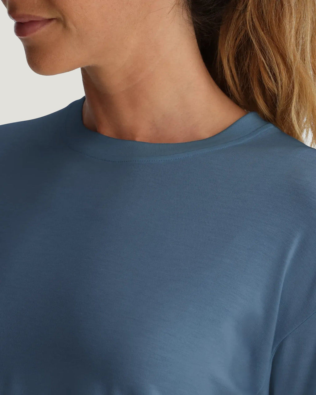 Free Fly Bamboo Shade Crossover Sun Shirt-Pacific Blue