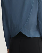 Free Fly Bamboo Shade Crossover Sun Shirt-Pacific Blue
