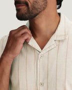 Free Fly Sullivan's Camp Shirt-Dash Vertical Stripe Sea Salt