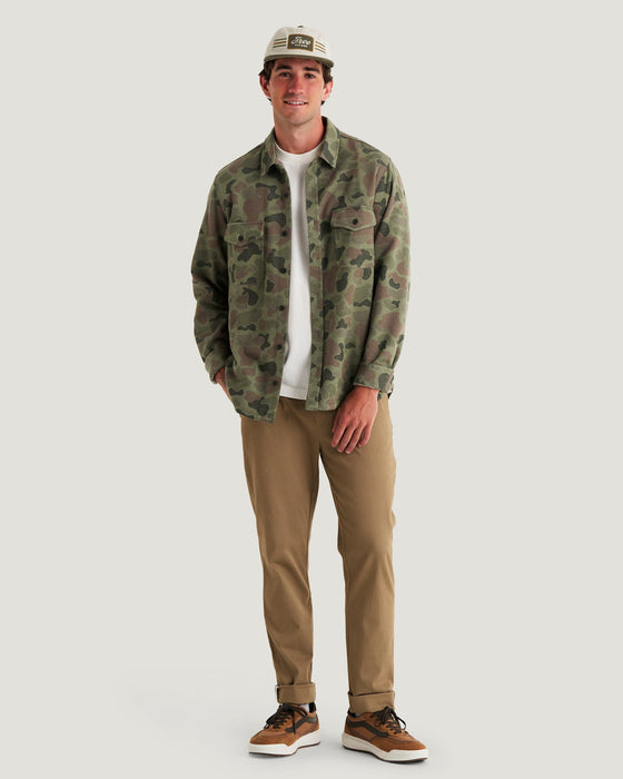 Free Fly Gallatin Overshirt L/S Shirt-Vintage Camo Oil Green