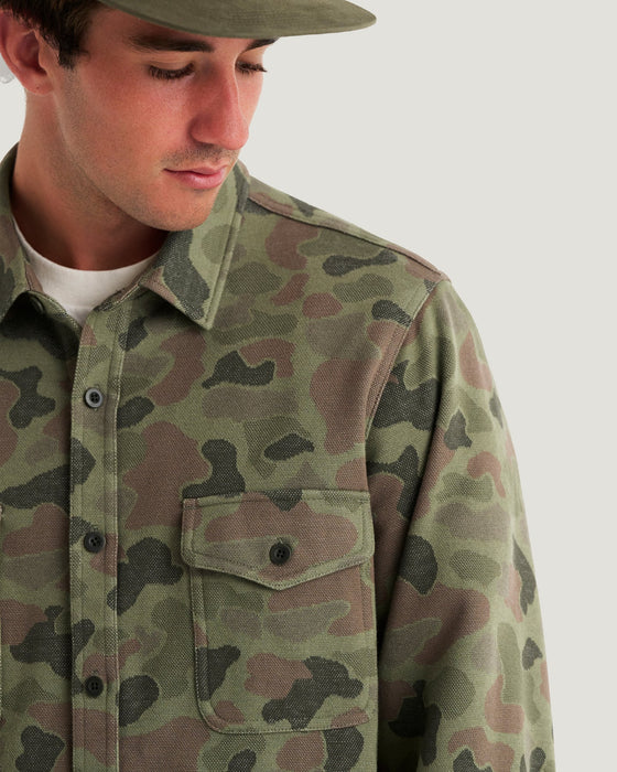 Free Fly Gallatin Overshirt L/S Shirt-Vintage Camo Oil Green